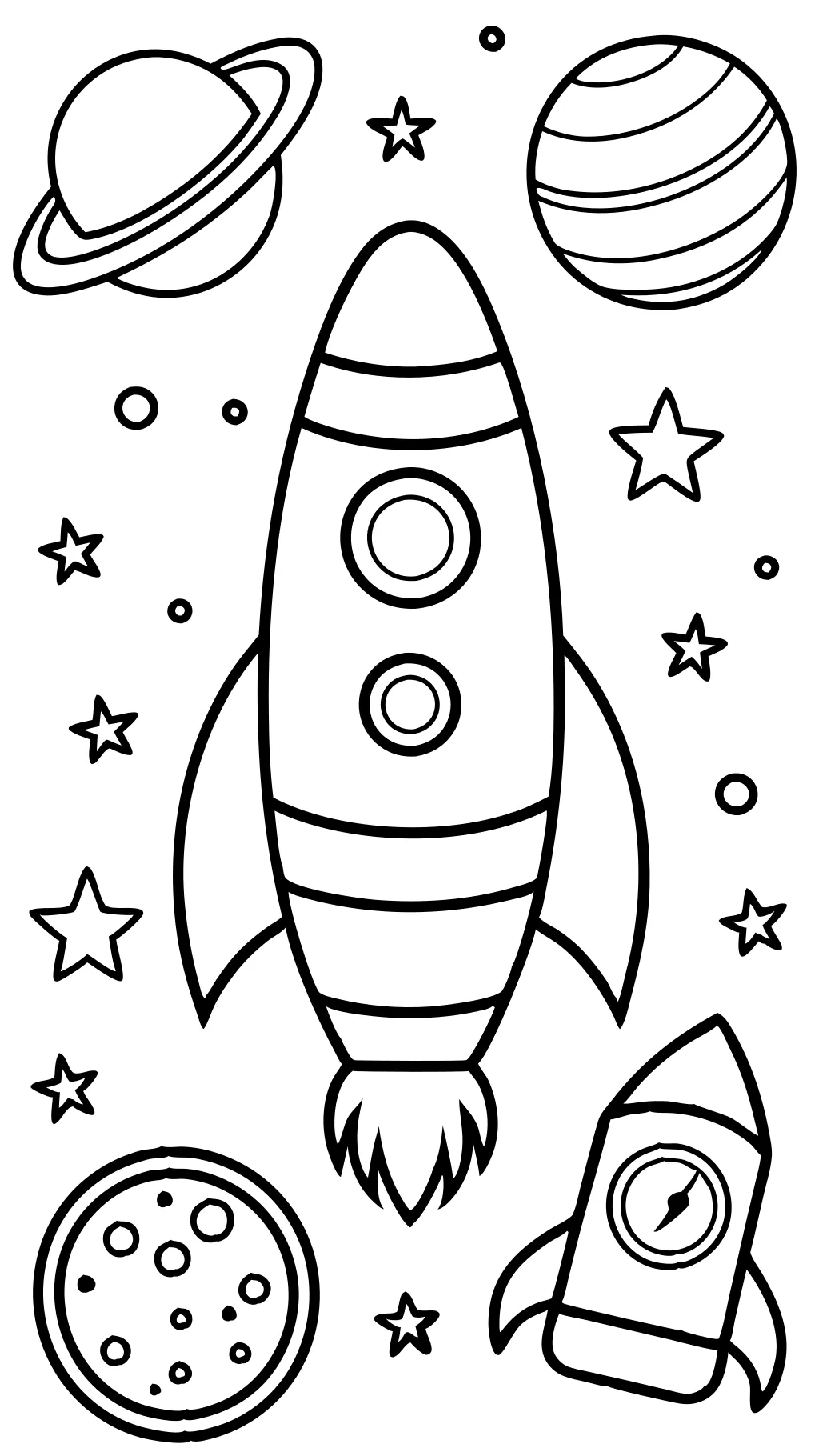 space coloring pages printable